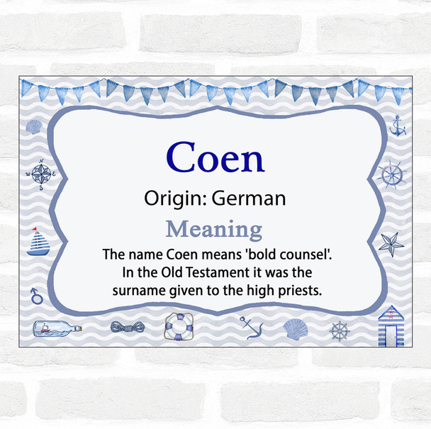 Coen Name Meaning Nautical Certificate