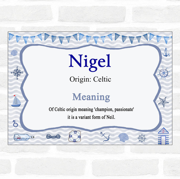Nigel Name Meaning Nautical Certificate