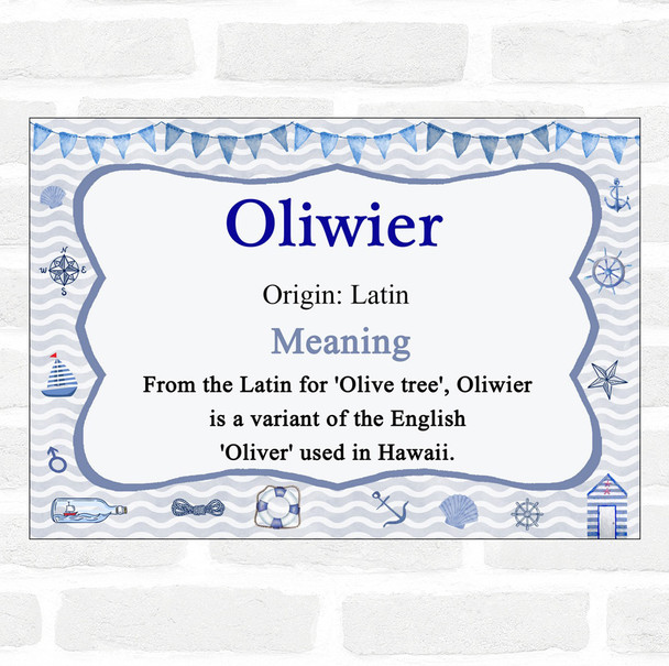 Oliwier Name Meaning Nautical Certificate