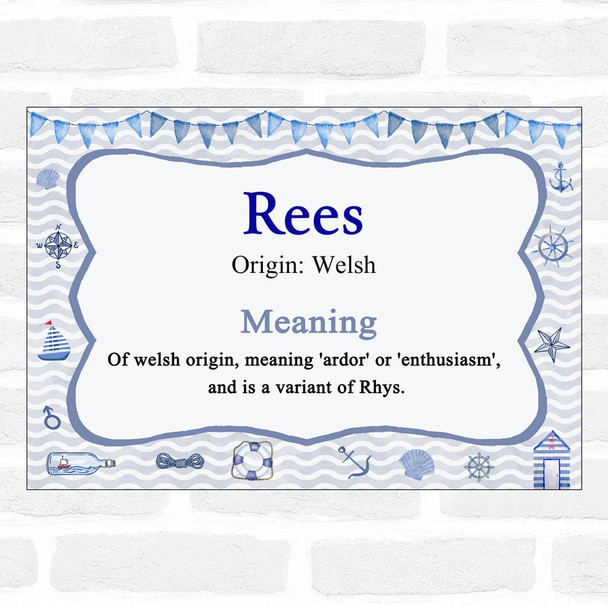 Rees Name Meaning Nautical Certificate