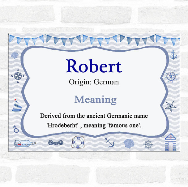 Robert Name Meaning Nautical Certificate