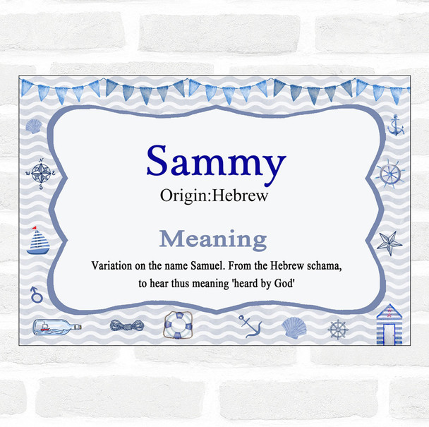 Sammy Name Meaning Nautical Certificate