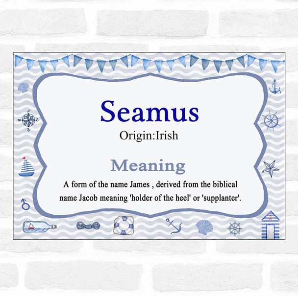 Seamus Name Meaning Nautical Certificate