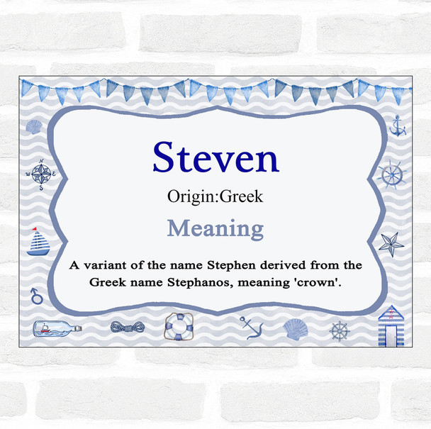 Steven Name Meaning Nautical Certificate