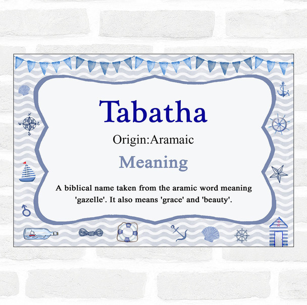 Tabatha Name Meaning Nautical Certificate