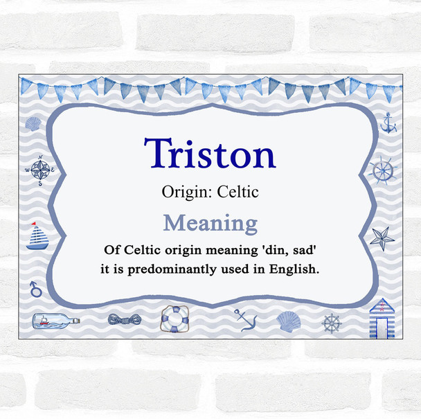 Triston Name Meaning Nautical Certificate