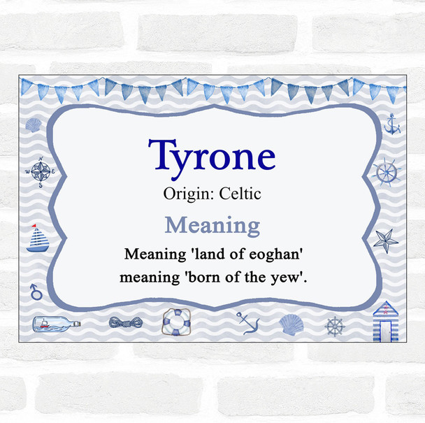 Tyrone Name Meaning Nautical Certificate