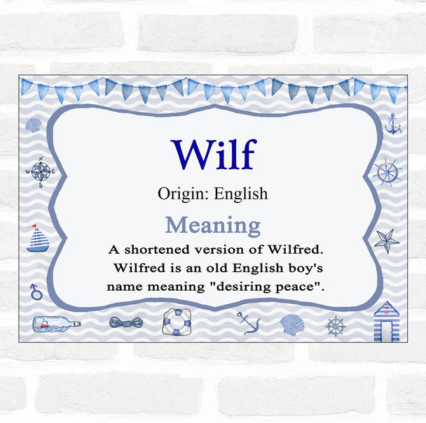 Wilf Name Meaning Nautical Certificate