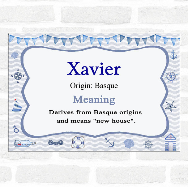 Xavier Name Meaning Nautical Certificate