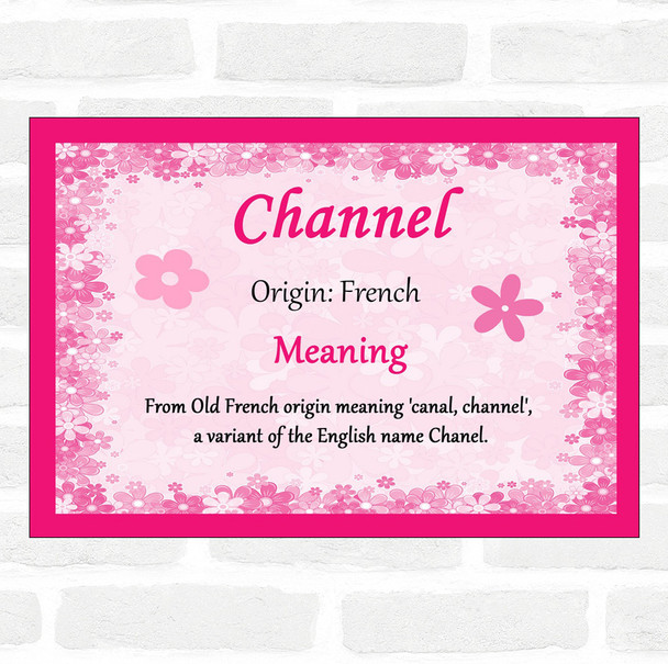 Channel Name Meaning Pink Certificate