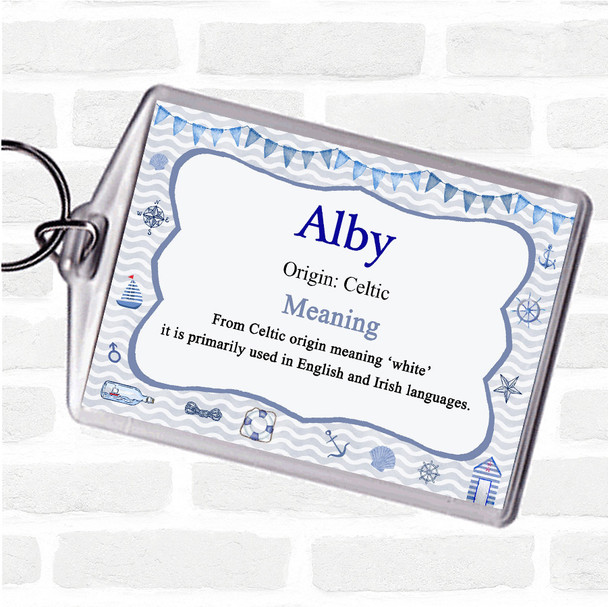 Alby Name Meaning Bag Tag Keychain Keyring  Nautical