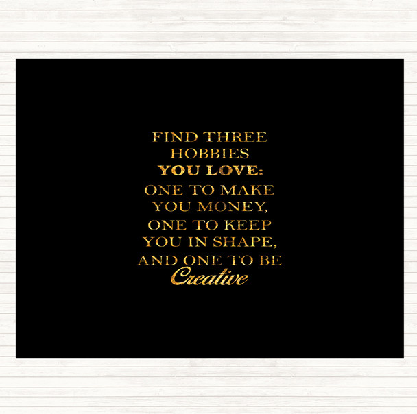 Black Gold Hobbies Quote Mouse Mat Pad