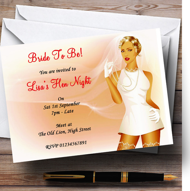 Sexy Bride To Be Personalised Hen Do Night Party Invitations