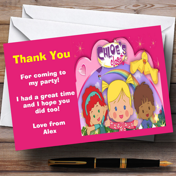 Chloe's Closet Personalised Children's Birthday Party Thank You Cards