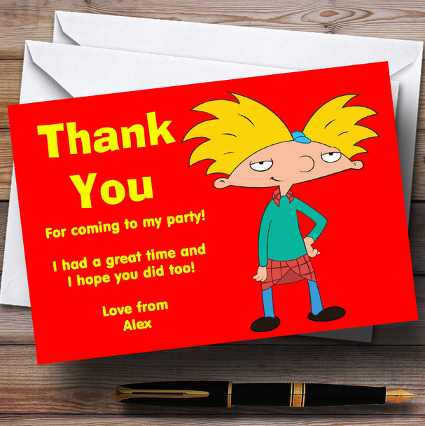 Hey Arnold Personalised Children's Birthday Party Thank You Cards