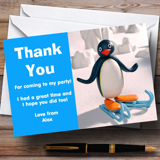 Pingu Personalised Children's Birthday Party Thank You Cards