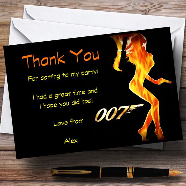 Bond Girl James Bond Personalised Party Thank You Cards