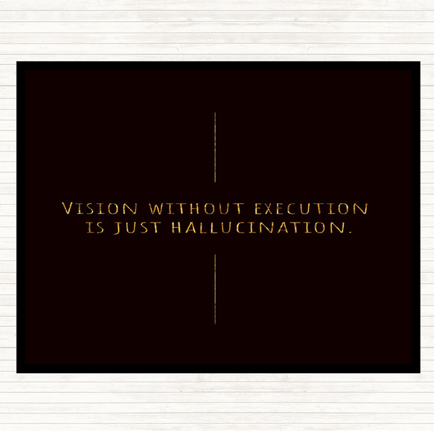 Black Gold 4Th July Quote Dinner Table Placemat