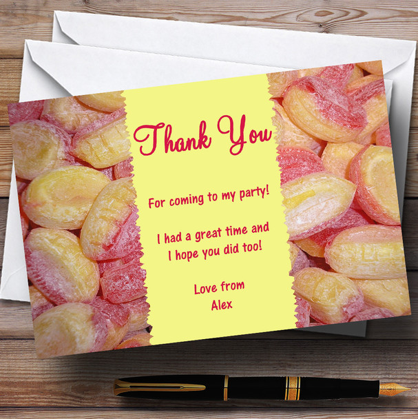 Rhubarb and Custard Personalised Children's Party Thank You Cards