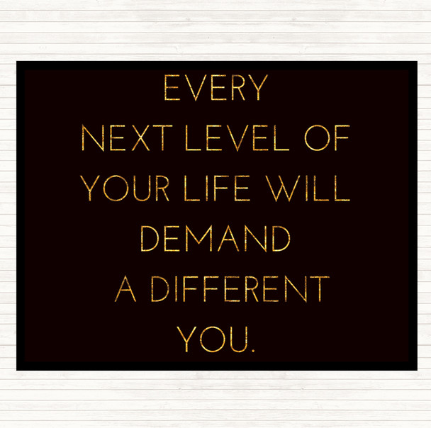 Black Gold Demand A Different You Quote Mouse Mat Pad
