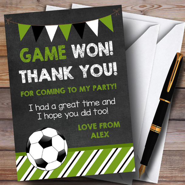 Chalk Bunting Football Party Thank You Cards