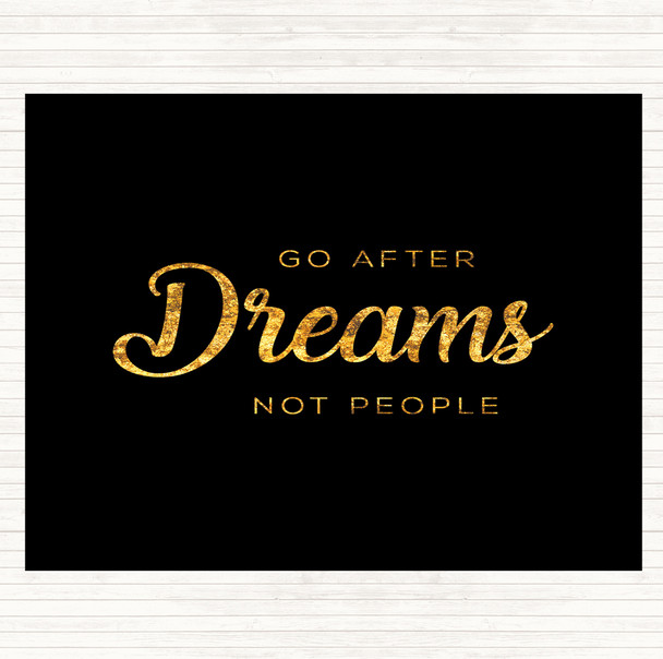 Black Gold Dreams Not People Quote Mouse Mat Pad