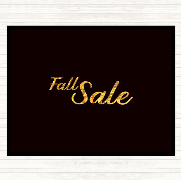 Black Gold Fall Sale Quote Mouse Mat Pad