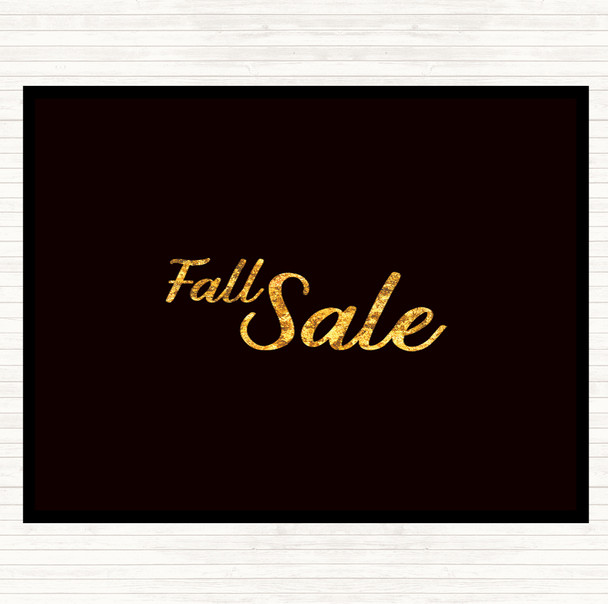 Black Gold Fall Sale Quote Dinner Table Placemat