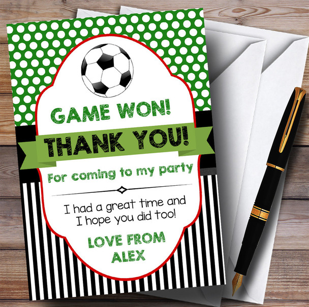 Spots & Stripes Football Party Thank You Cards