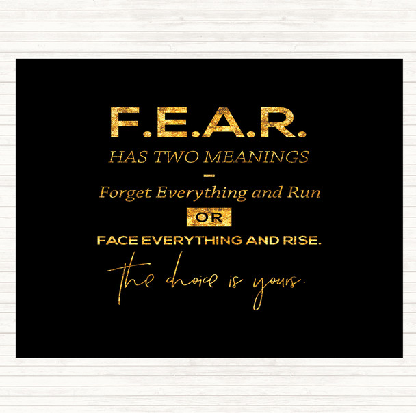 Black Gold Forget Everything Quote Mouse Mat Pad