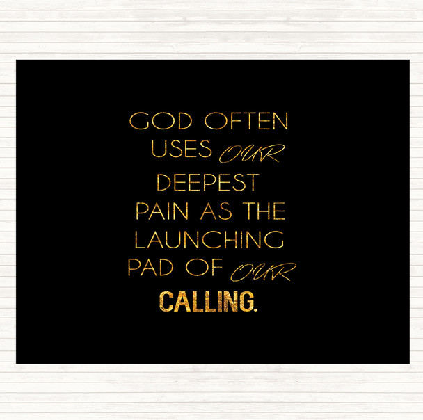 Black Gold God Often Uses Quote Mouse Mat Pad