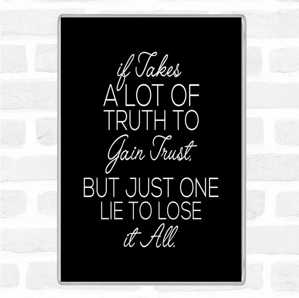 Black White A Lot Of Truth Quote Jumbo Fridge Magnet