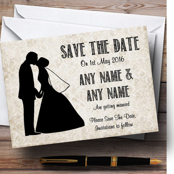Damask Chic Personalised Wedding Save The Date Cards