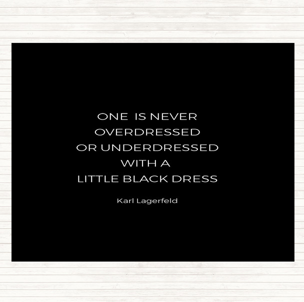 Black White Karl Little Black Dress Quote Mouse Mat Pad