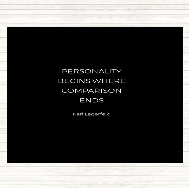 Black White Karl Personality Quote Dinner Table Placemat