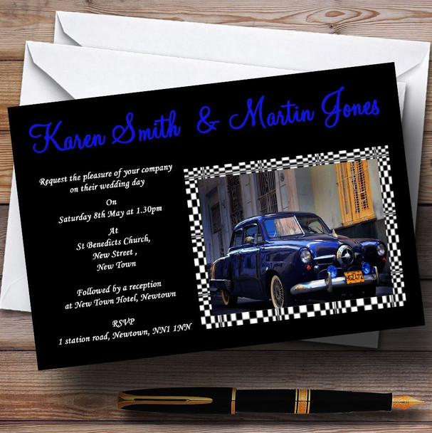 Cuban Car Cuba Personalised Wedding Invitations