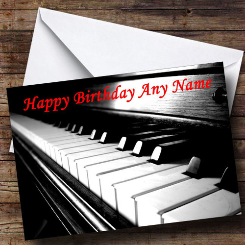 Piano Personalised Birthday Card - The Card Zoo
