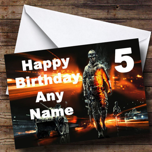 Battlefield Personalised Birthday Card - The Card Zoo