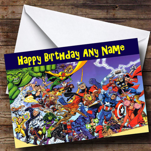 Download The Avengers Personalised Birthday Card - The Card Zoo