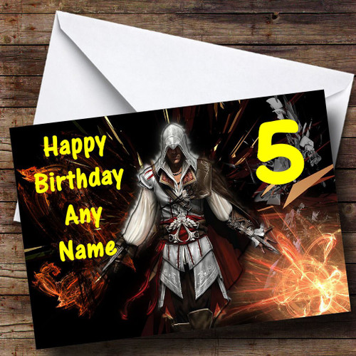 Assassins Creed Personalised Birthday Card - The Card Zoo