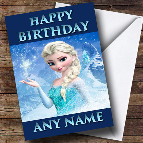 Elsa Frozen Personalised Birthday Card - The Card Zoo