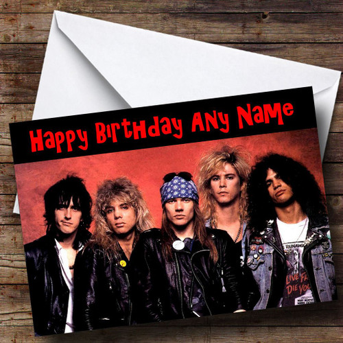 Guns and Roses Personalised Birthday Card - The Card Zoo
