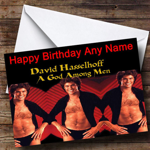 David Hasselhoff Personalised Birthday Card - The Card Zoo