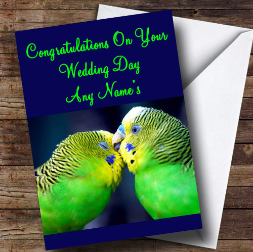 Love Birds Personalised Wedding Day Card - The Card Zoo