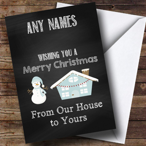 From Our House To Yours Personalised Christmas Card - The Card Zoo