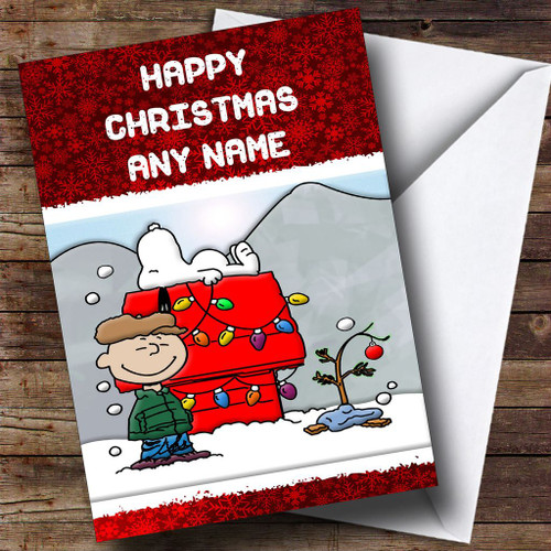 Snoopy Christmas Card Personalised - The Card Zoo