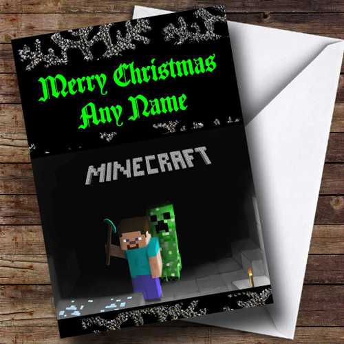 Download Minecraft Personalised Christmas Card - The Card Zoo