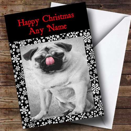 Funny Pug Christmas Personalised Card - The Card Zoo
