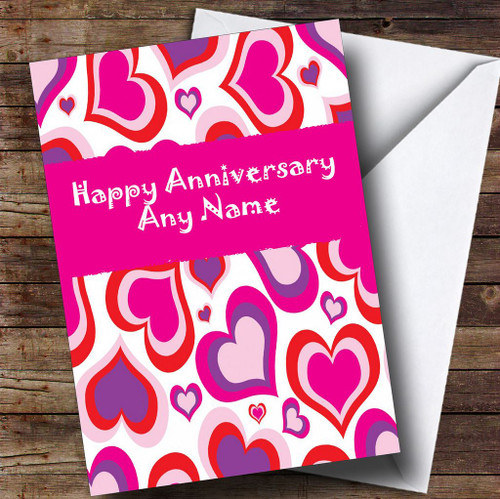 Beautiful Love Heart Personalised Anniversary Card - The Card Zoo