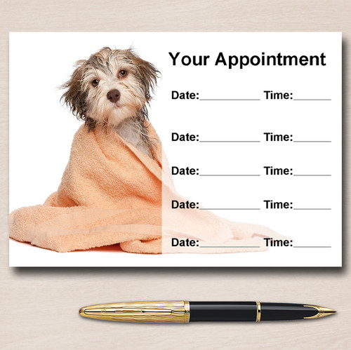 Cute Dog Groomer Grooming Personalised Appointment Cards